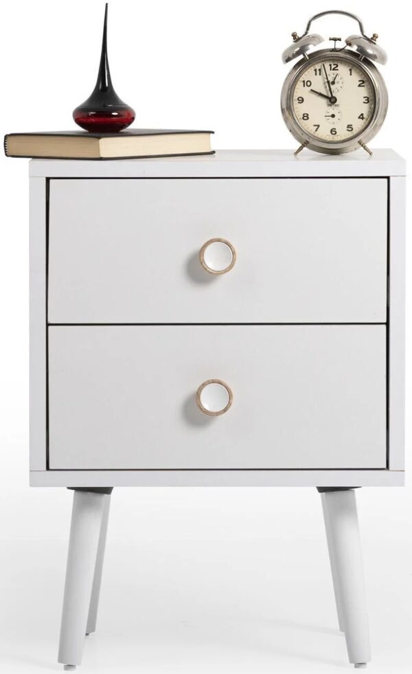 Flora Design, Savis, Nightstand, White, 42 x 32 x 56 cm
