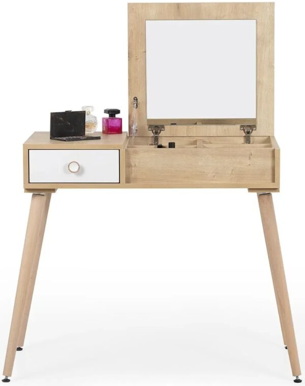 Flora Design, Tual, Makeup Table, Brown, 80 x 50 x 75 cm